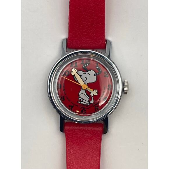 VTG Timex Snoopy Mechanical Wind Up Watch 25mm Original Band Plus Extra Band - Picture 10 of 13